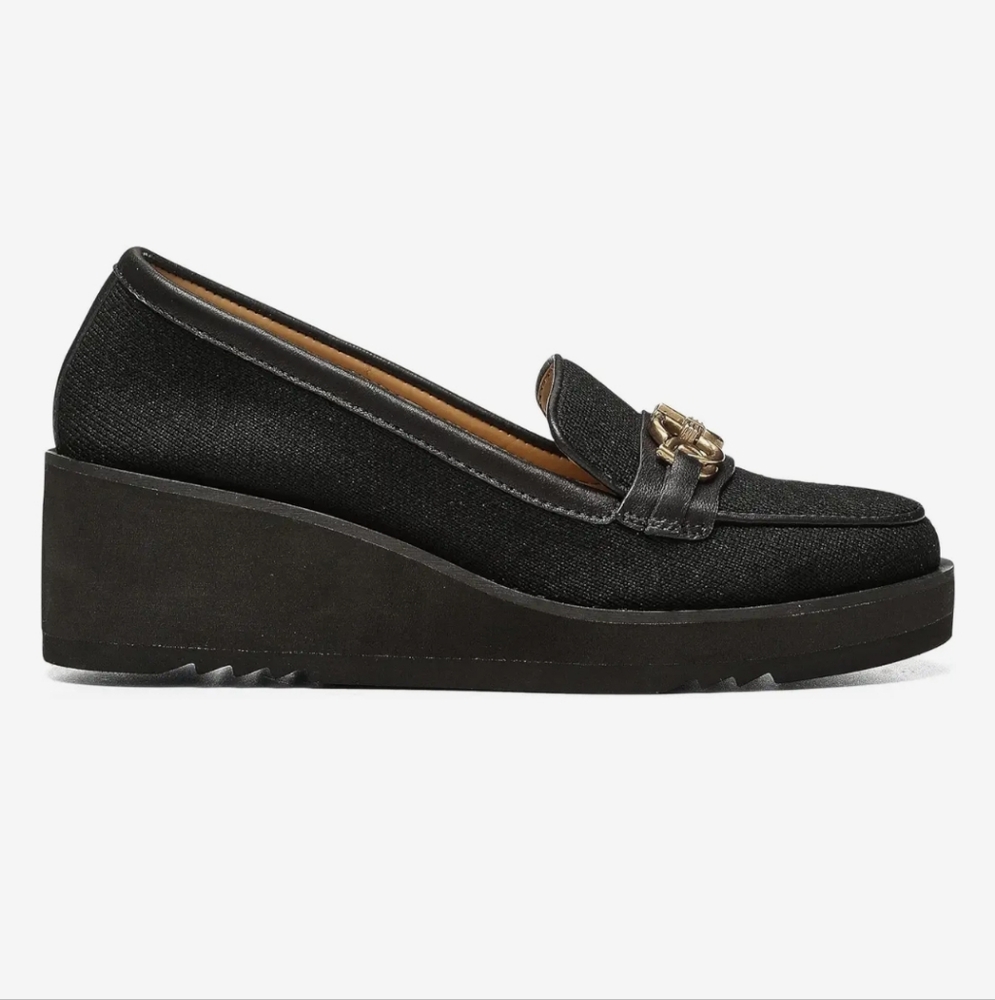 NYDJ Women's Black Wedge Loafers